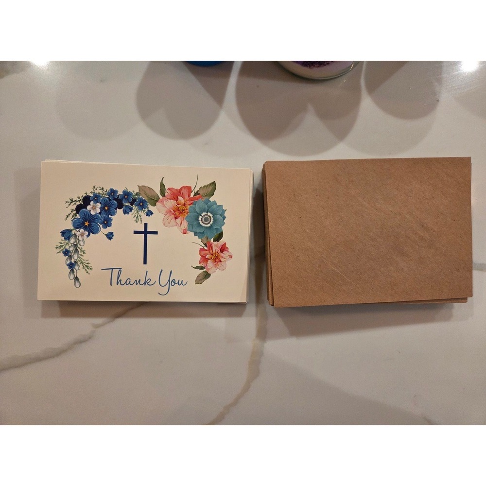 22 thank‎ you cards religious blank